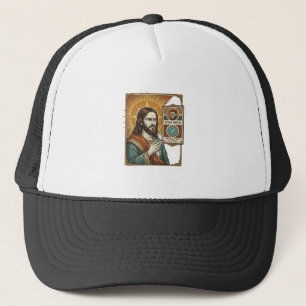Jesus gefälschtes verifiziertes Häkchen Betrug Tro Truckerkappe