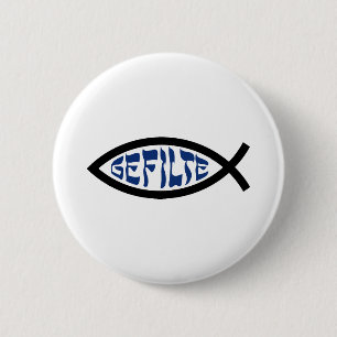 Jesus Gefilte Fisch - Jüdischer Pessach Humor Button