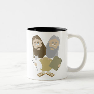 Jesus gegen Moses Zweifarbige Tasse