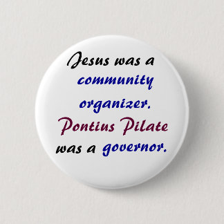 Jesus gegen Pontius Pilatus Button