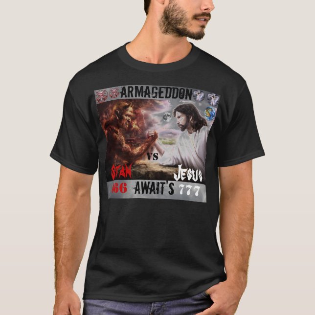 Jesus GEGEN Satan T/shirt T-Shirt (Vorderseite)