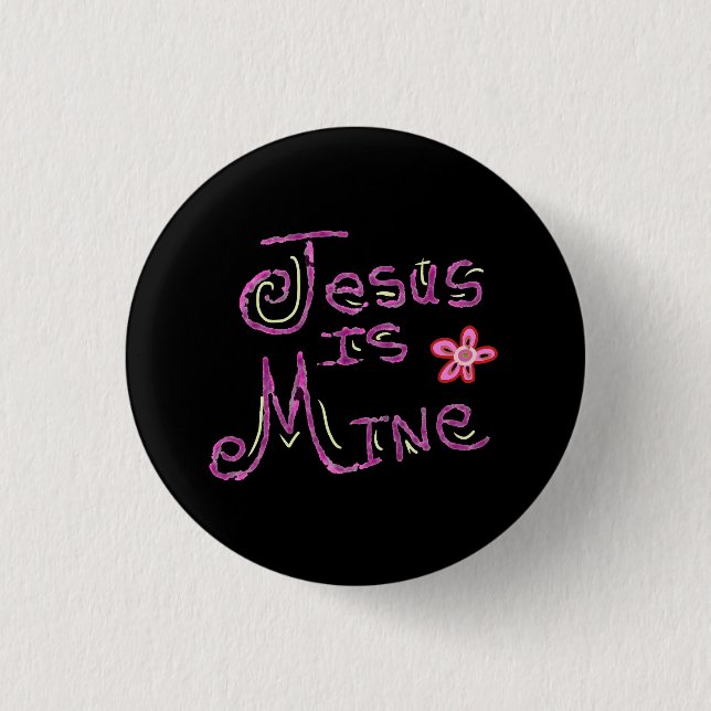 Jesus gehört mir Christlicher Spruch  Button (Vorderseite)