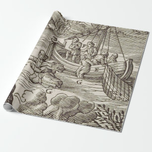 Jesus geht auf dem Wasser Geschenkpapier