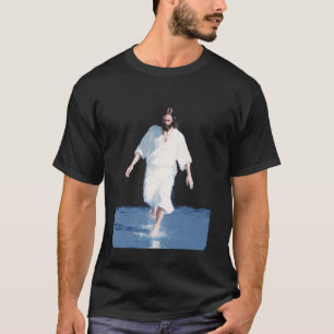 Jesus geht auf dem Wasser moderner Christ T-Shirt