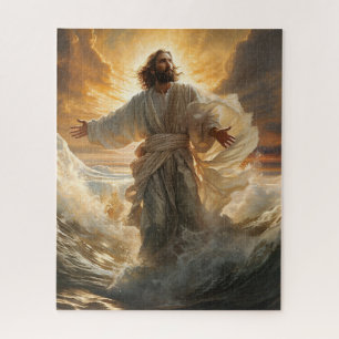 Jesus geht auf dem Wasserrätsel spazieren