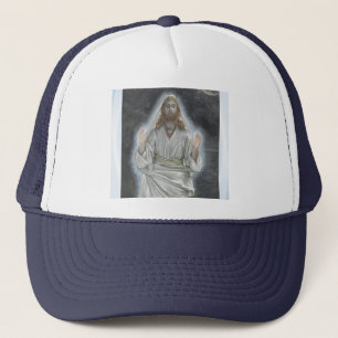 Jesus geht auf den Seehut Truckerkappe