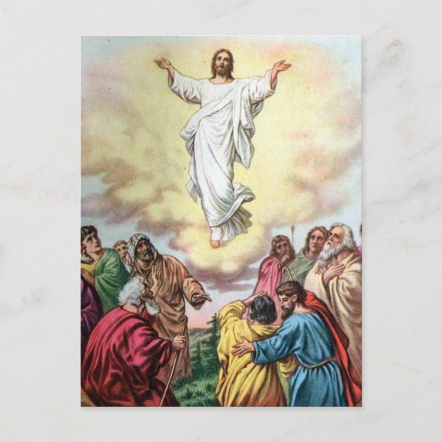 Jesus geht auf die Himmlische Zuhause Postkarte (Vorderseite)