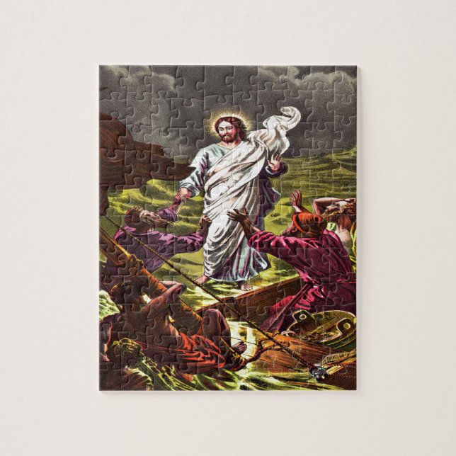 Jesus geht auf Wasser-Puzzlespiel-Entwurf (Vertikal)