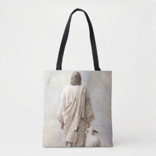 Jesus geht mit dem Lamm Tasche
