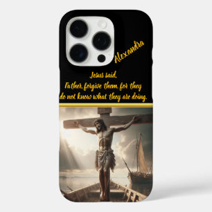 Jesus gekreuzigt über das Meer Gewartet iPhone 16 Pro Hülle