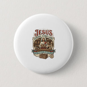 Jesus Gemischtwarenladen Label Jesus Gemischtwaren Button