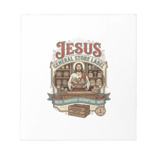Jesus Gemischtwarenladen Label Jesus Gemischtwaren Notizblock