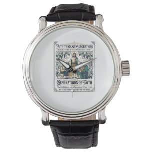 Jesus Genealogie Familienstammbaum-Shirt Glaube Ba Armbanduhr