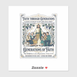 Jesus Genealogie Familienstammbaum-Shirt Glaube ba Aufkleber