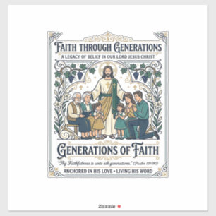 Jesus Genealogie Familienstammbaum-Shirt Glaube Ba Aufkleber
