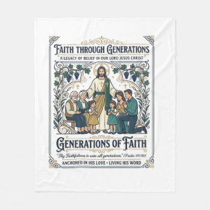 Jesus Genealogie Familienstammbaum-Shirt Glaube Ba Fleecedecke
