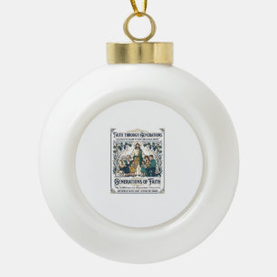 Jesus Genealogie Familienstammbaum-Shirt Glaube Ba Keramik Kugel-Ornament