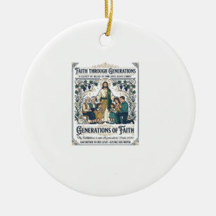 Jesus Genealogie Familienstammbaum-Shirt Glaube Ba Keramik Ornament