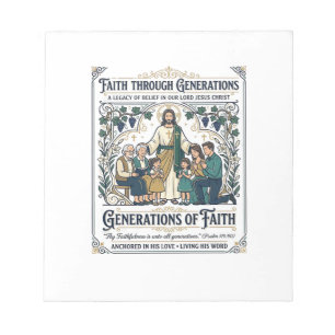 Jesus Genealogie Familienstammbaum-Shirt Glaube Ba Notizblock