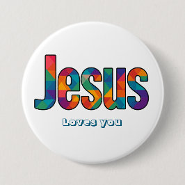 Jesus geometric pattern  button