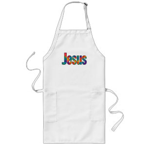 "Jesus" geometrisches Design Lange Schürze