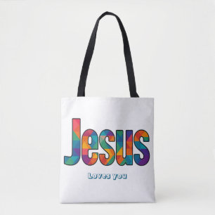 Jesus geometrisches Muster Tasche