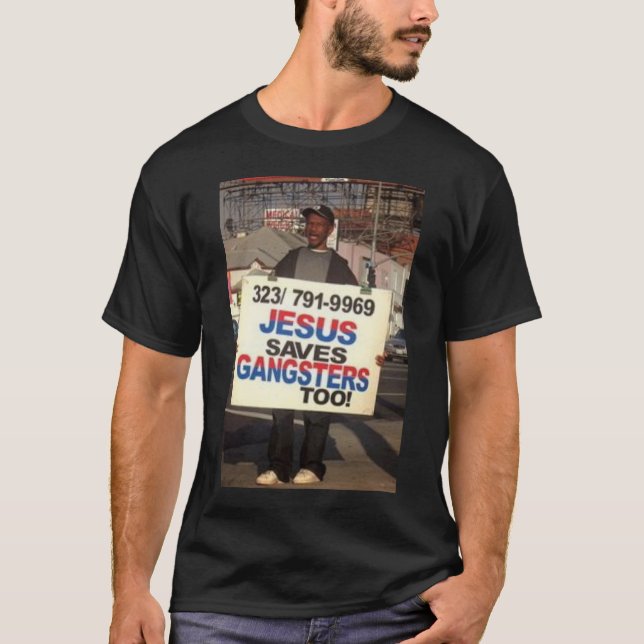 Jesus-gerettetegangster-auch - besonders T-Shirt (Vorderseite)