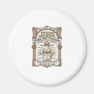 Jesus-Gesangbuch-Seitentyografie Jesus-Gesangbuch- Magnet