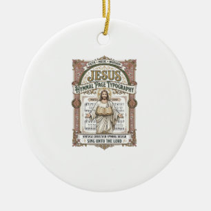 Jesus-Gesangbuch-Seitentypos Jesus-Gesangbuch-Seit Keramik Ornament