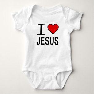 Jesus Geschenke I Liebe Jesus Logo auf Säugling St Baby Strampler