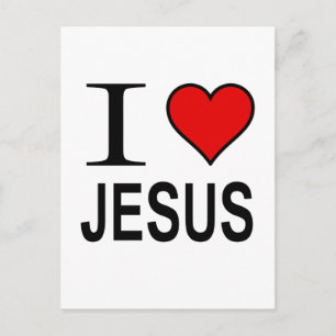Jesus Geschenke Ich liebe Jesus Postkarte