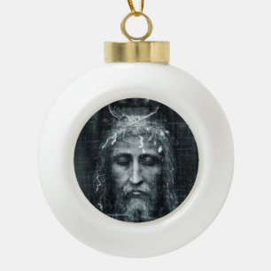 Jesus Gesicht  Keramik Kugel-Ornament