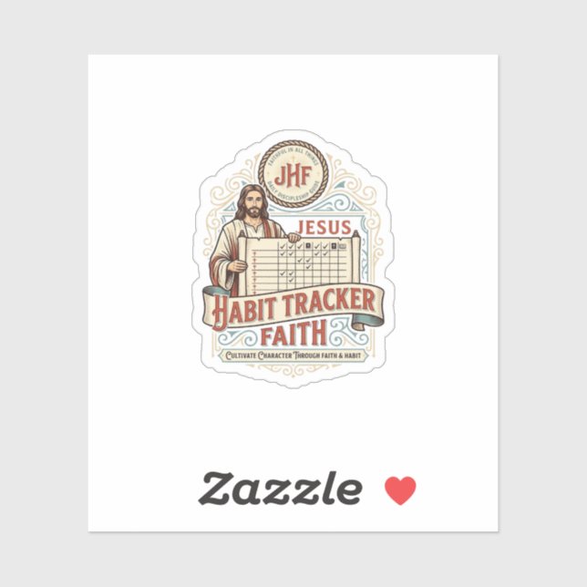 Jesus Gewohnheits-Tracker Glaube Jesus Gewohnheits Aufkleber (Blatt)