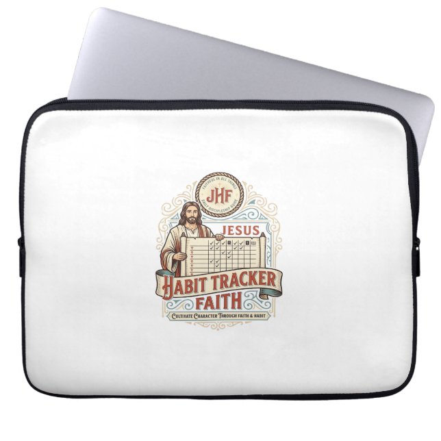 Jesus Gewohnheits-Tracker Glaube Jesus Gewohnheits Laptopschutzhülle (Vorderseite)