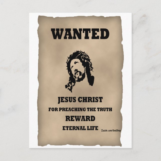 Jesus Gewollt Poster Postkarte (Vorderseite)