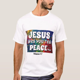 JESUS GIBT IHNEN WIRKLICHEN FRIEDEN (Mann) 50. Jub T-Shirt