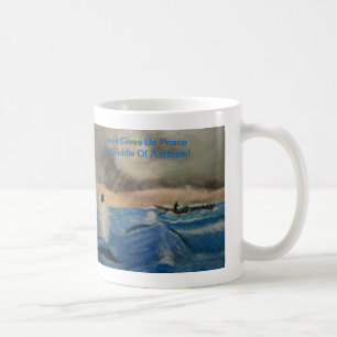Jesus gibt uns Frieden in der Mitte eines Sturms! Kaffeetasse