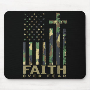 Jesus Glaube Über Furcht Christliches Kreuz Gott F Mousepad