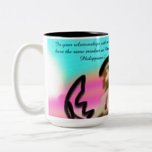 Jesus gleich zweifarbige tasse