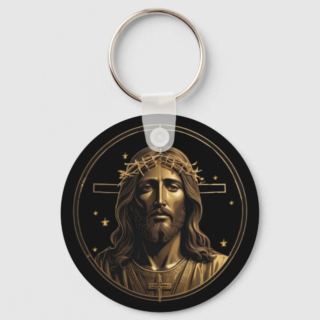 Jesus Gold 1 Schlüsselanhänger (Vorderseite)