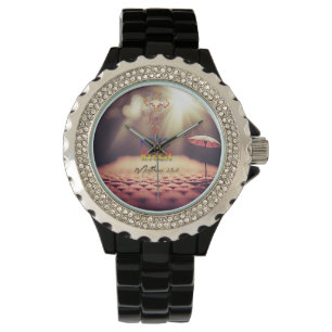 Jesus Golden Cross Er ist Risen Matthew 28:6 Armbanduhr