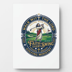 Jesus Golf-Shirt Glaube-basiertes Design_1 Fotoplatte