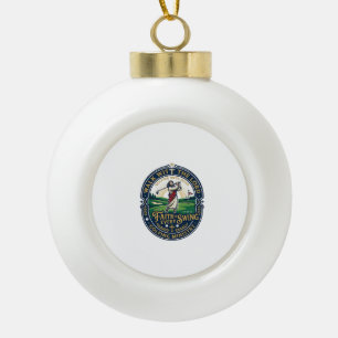 Jesus Golf-Shirt Glaube-basiertes Design_1 Keramik Kugel-Ornament