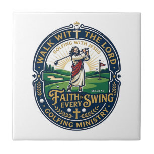 Jesus Golf-Shirt Glaubensbasiertes Design_1 Fliese