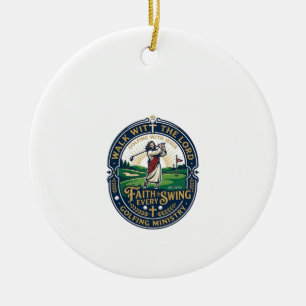 Jesus Golf-Shirt Glaubensbasiertes Design_1 Keramik Ornament