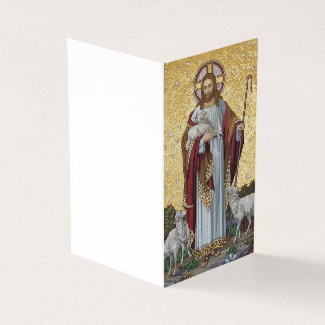 Jesus Good Hirten Religiöse Beerdigung Heilige Kar Visitenkarten (Vorderseite)