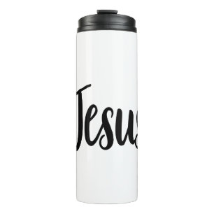 Jesus Gospel Grafik Ästhetische Christliche Zitate Thermosbecher