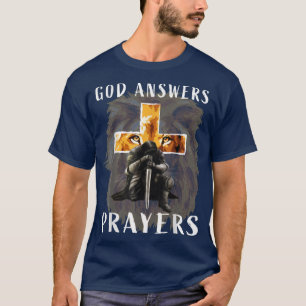 Jesus Gott antwortet Gebete Krieger Männer Christl T-Shirt