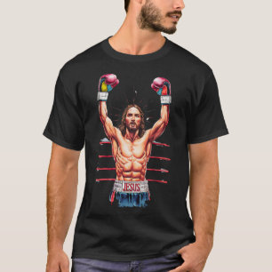 Jesus Gott Kickboxen oder Boxen Sieg Lustiges Meme T-Shirt
