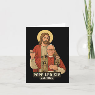 Jesus Gott segne Papst Leo Xiv Karte